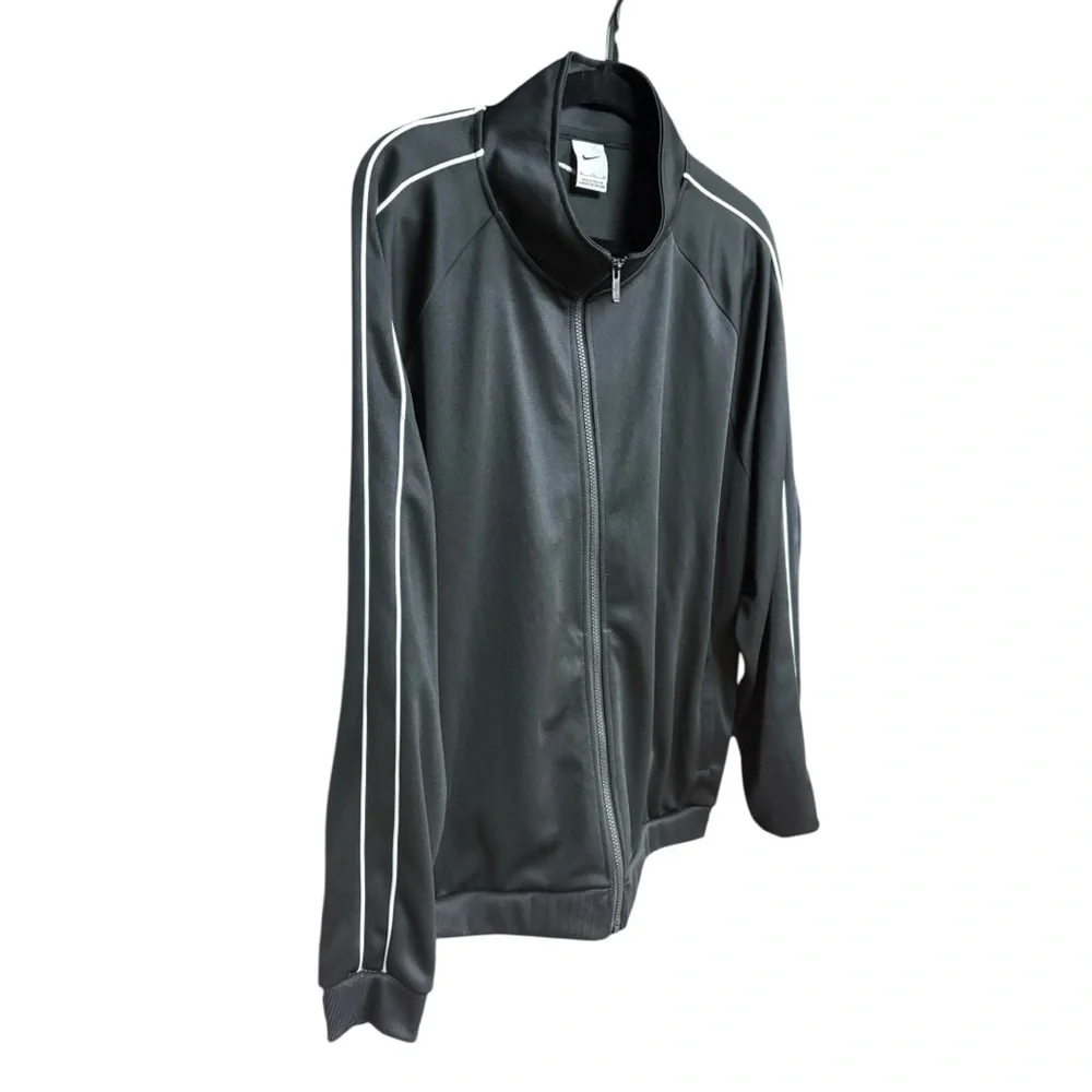 Nike Black Jacket With White Piping Sports Wear Jacket I Size: XL